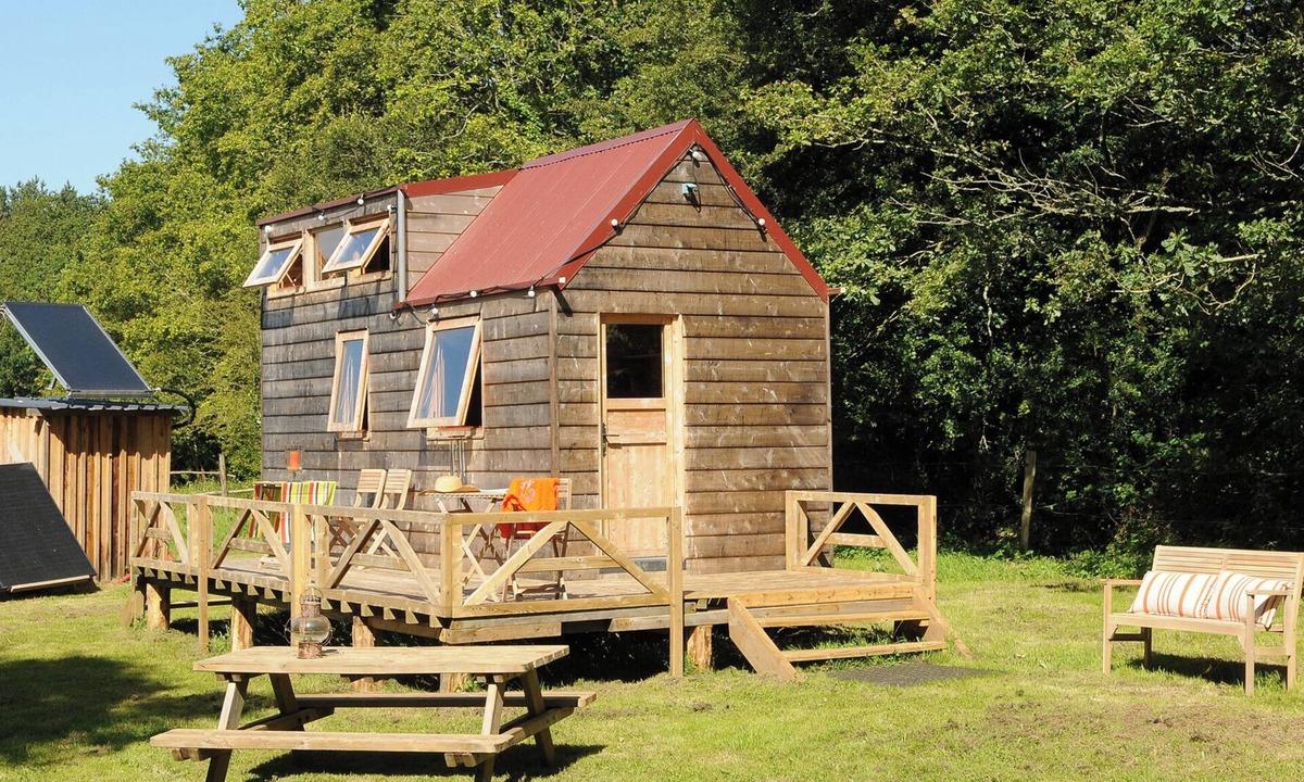 Nivillac Cabin | A tiny house in a quiet meadow—the perfect place to unwind. Sauna