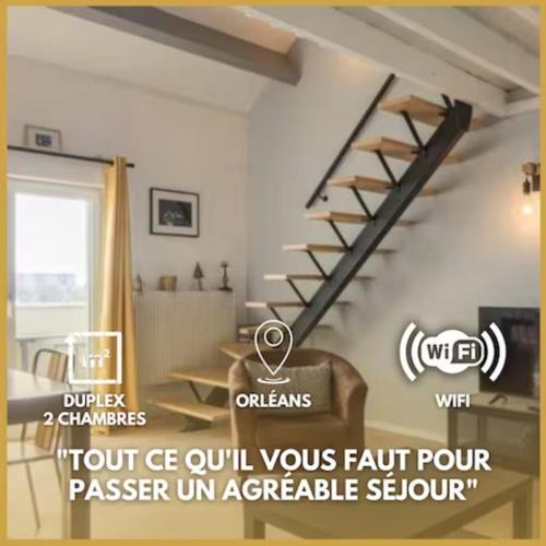 Chateaudun-Bannier Apartment | Le Duplex Ensoleillé du Parc * Parking * Balcon *