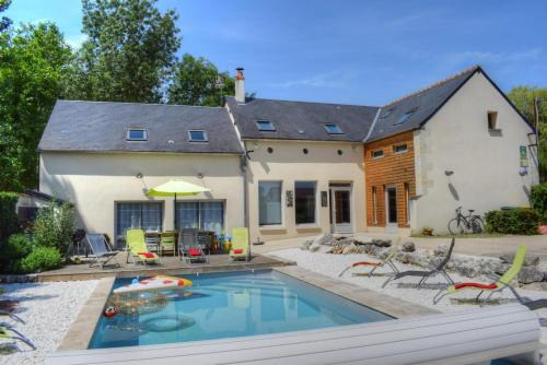 Noizay House | Les Prairies du Val d'Amboise Grand Gite 15 pers avec piscine - PMR