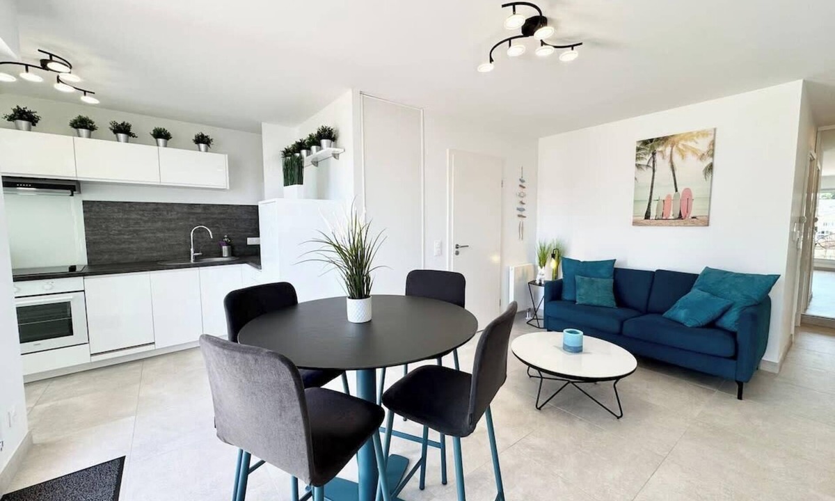 Guidel-Plages Apartment | T2 contemporain - Balcon - Vue mer panoramique