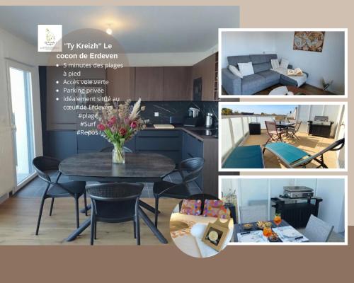 Erdeven Apartment | Ty Kreiz Le cocon de Erdeven Plage, Surf & Randonnées