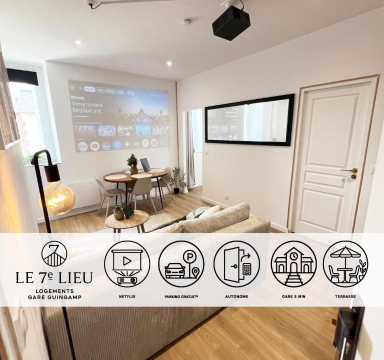 Ploumagoar Apartment | Voyageur - Vidéoprojecteur - Terrasse - 5min gare