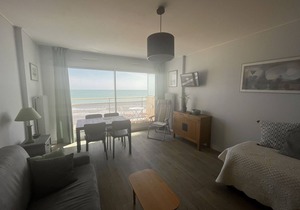 "Beachfront Studio with Balcony and Stunning Sea View"