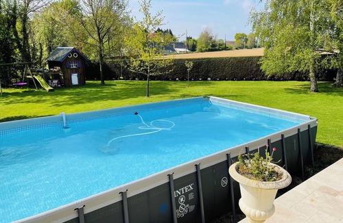 Conde-sur-Seulles House | Air-conditioned Normandy vacation rental with a private pool