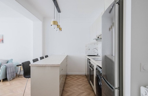 Passy Apartment | Blueground | Passy, elevator & w/d, nr shops
