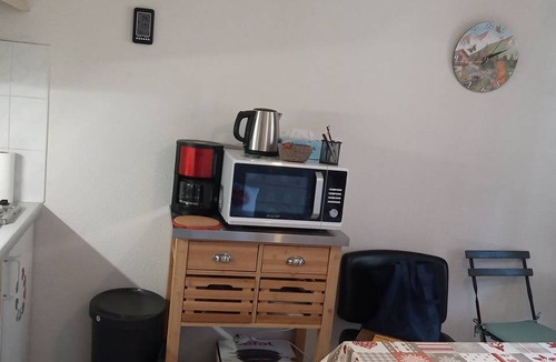 Le Biot Apartment | Bright studio with balcony, mountain view, 25m²