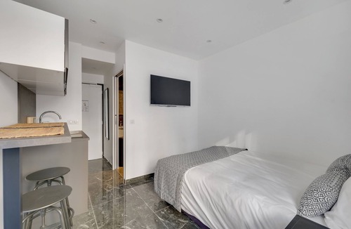 20th Arrondissement Hotel | Double-bed or twins Studio in Apart'hotel Le Bellevue