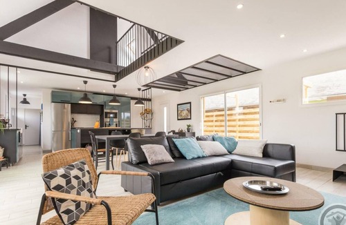 Jullouville Cottage | Luxurious Retreat with Spa: Modern 2-Bed Home Near Jullouville Beach