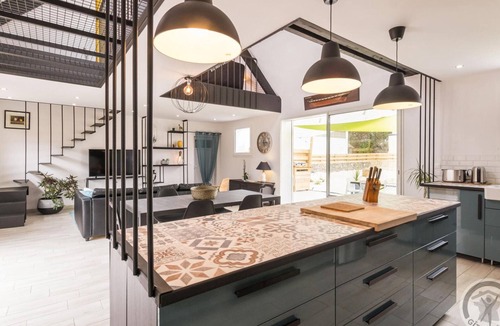 Jullouville Cottage | Luxurious Retreat with Spa: Modern 2-Bed Home Near Jullouville Beach
