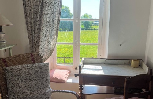 Necy House | Nécy Country house, large enclosed garden with trees.