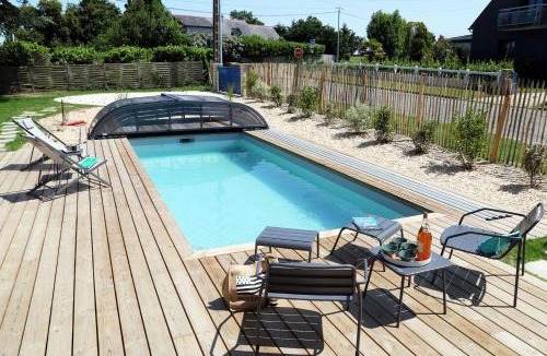 Cancale House | Spacieuse maison avec piscine proche plage à Canca