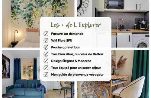 Betton Apartment | Studio rénové terrasse privée 4 pers 10 min Rennes