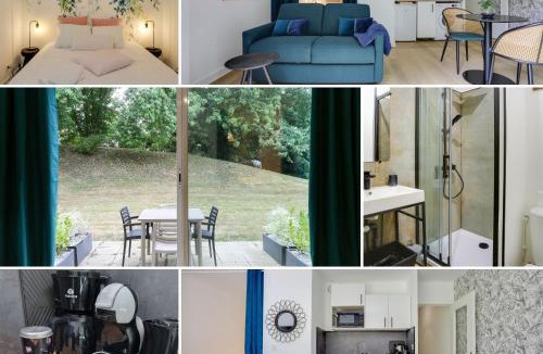 Betton Apartment | Studio rénové terrasse privée 4 pers 10 min Rennes