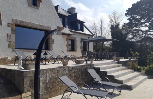 Pleumeur-Bodou Villa | Villa Romayann - Swimming pool and panoramic view