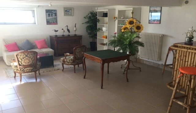 1-bedroom apartment with view of private beach.