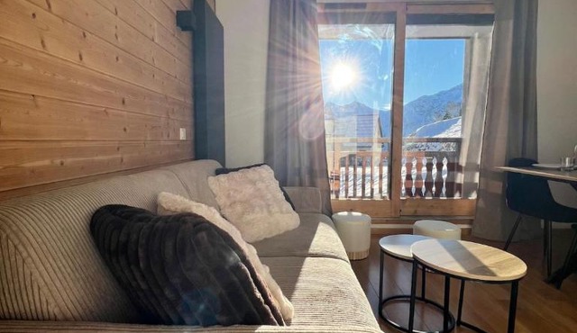 6 pers 1 Chambre Parking Accès pistes vue magnifique