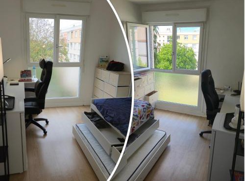 Chambres près des 24H avec 1 lit et 1 lit d'appoint -60kg