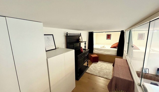 Charming 2-bedroom and extra bed duplex. WiFi, AC. In the real heart of Paris
