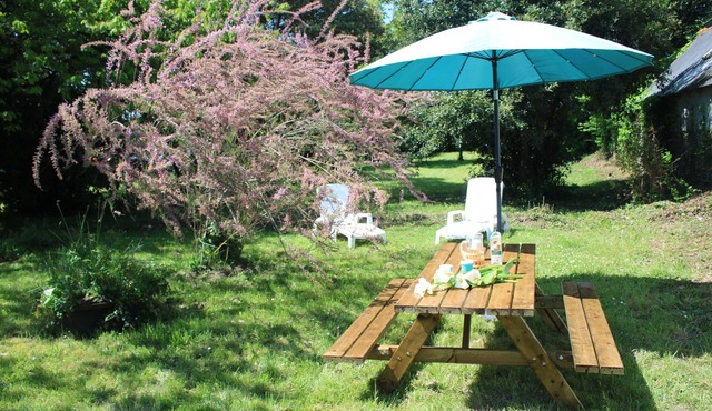 Charming Breton house near the beach, 300 meters from the GR34 trail. Large, shaded garden.