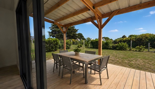 Er Lannic, 600 m from the beach, parking, Wi-Fi, private terrace and garden