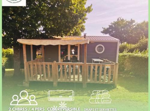 H147-Mobilhome cosy 2 chambres 4 personnes camping 5 étoiles