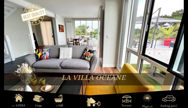 La Villa Océane, Elegante, Plages, Gr34, 2-8 Pers