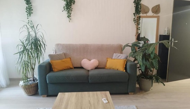 Le Cosy grand 2 Pièces avec TERRASSE couverte JARDIN et place de parking