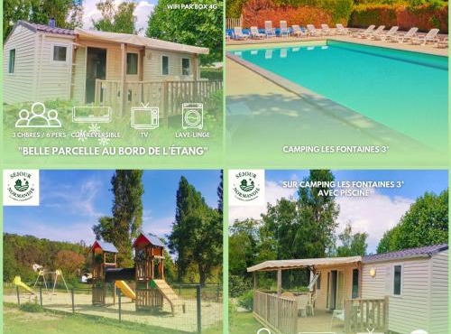 Séjour Normandie - 2 mobilhomes premium 3ch-6p et 2ch-4p avec clim, TV & WiFi dans l'Eure