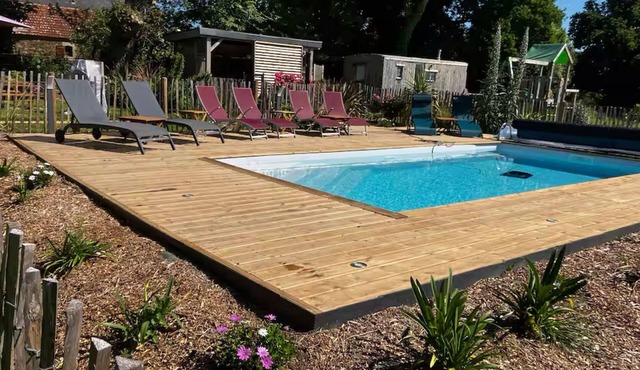 T3, Sea view pool and jacuzzi, Le Pouldu