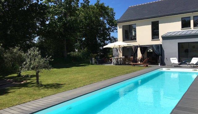 Villa Ensoleillée au Calme Saint-lunaire/Dinard Avec Piscine à 5mn des Plages